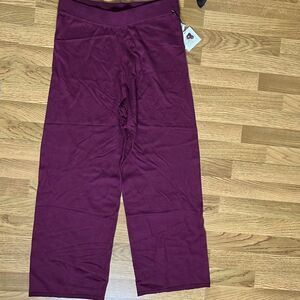 Anne Klein Womens Comfort Pants Wide Leg Stretch Merlot 1X